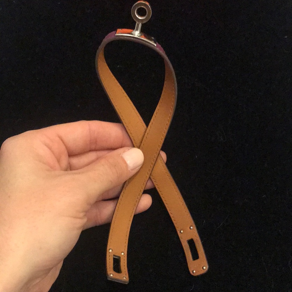 Hermès Kelly double tour bracelet silver anemone - Picture 5 of 12